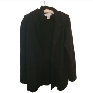 🌷SALE🌷 Magaschoni Black Wool Blend Blazer Cardigan L Classic